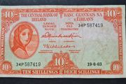 Ireland 1963 Lady Lavery 10 shilling note