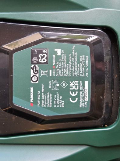 Parkside PAMR 500 A1 20V Robot Lawn Mower - Working, Warranty to May 2028