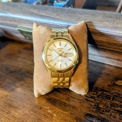Seiko 5 Mens Gold Tone Automatic Watch