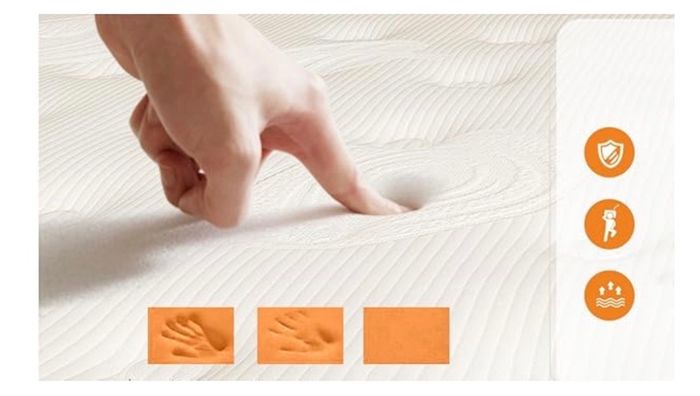 5FT King Size Mattress, 10 Inch 9 Zone Hybrid Orthopedic Mattresses King Mattress Gel Wave Memory Foam Pocket Sprung Mattress for Pressure Relief Motion Separation & Edge Support, 150x200x25cm