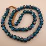 Vintage African Style Eyes Glass Beads Strand 22 inches Image 5
