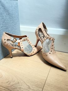 leather boots with stiletto heels