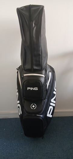 Ping DLX Black Leather Cart Golf Bag