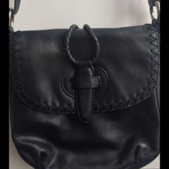 Oriano Black Genuine Leather Crossbody Bag