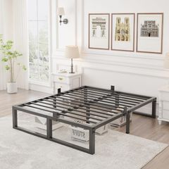 4ft6 Heavy Duty Metal Double Bed Frame 36cm Height