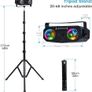 Disco Lights 5 in 1 Led DJ Light with Tripod Stand, Kaleidoscope Ball/Red Green Pattern/Sound Activated/Star Light/Strobe Effect, Portable Disco Ball for Gig Disco Party DJ Stage Lighting Image 4