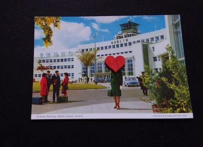 Terminal Building - Dublin Airport - A John Hinde Postcard 1960s - 70s