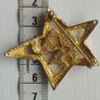 A gold star-shaped brooch. Image 7