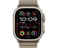 USED Apple Watch Ultra 2, GPS + Cellular 49mm, Smartwatch with Rugged Titanium Case & Olive Alpine Loop S. Fitness Tracker, Precision GPS