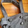 Grey Pinafore Dress with Button Detail Image 2