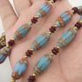 Vintage Venetian Style Sky Blue Trade Beads Necklace Image 3