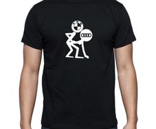Funny BMW And AUDI Logo T-shirt tee top shirt