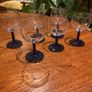 A bundle of Vintage Retro Luminarc Arcoroc Made in France Mid Century Cobalt Stemmed Wine Glasses ( 6 ) Image 2