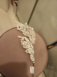 Long stem faux christmas snowy berries