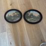 Two Antique oval pictures in beautiful wooden frame Image 4