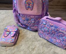 Smiggle school bag, lunch box and pencil case