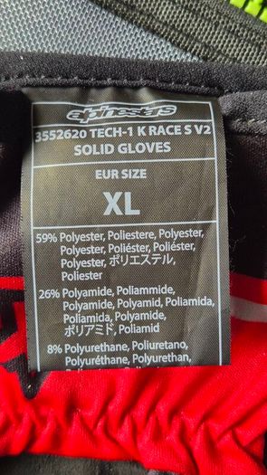 Alpinestars karting gloves Tech 1-K Race V2 Solid