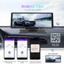 New 10.26'' HD Car DVR Rear Camera Connection Voice Control Wifi Android Auto & Carplay Video Recorder Dashboard BT FM Car Mirror Image 2