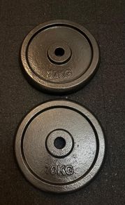 2 x 10KG Cast Iron Weight Plates