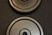 2 x 10KG Cast Iron Weight Plates