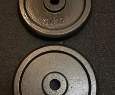 2 x 10KG Cast Iron Weight Plates