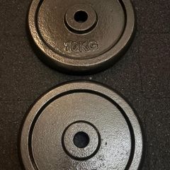 2 x 10KG Cast Iron Weight Plates