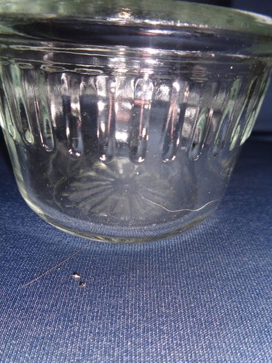 Vintage Hand Cut Jam Bowl with Lid for Sale