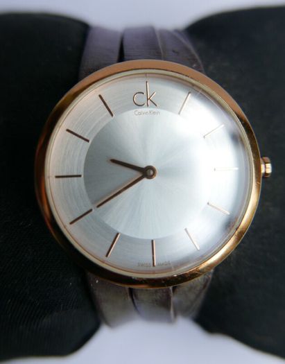 Ladies Brown Tassel Leather Rose-Gold Swiss Calvin Klein Designer Watch K2R 256