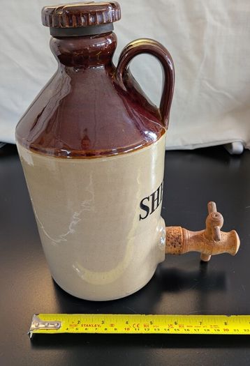Pearsons Chesterfield Sherry Dispenser Stoneware Tap Stopper Vintage