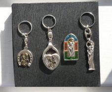 Stainless Steel Key Ring with St. Christopher - excellent gift for safe travels