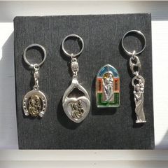 Stainless Steel Key Ring with St. Christopher - excellent gift for safe travels