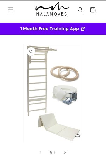Nalamoves 230cm Wall Bars Complete Home Workout Bundle