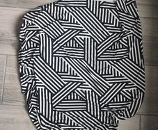 Black & White Striped Breastfeeding Cover