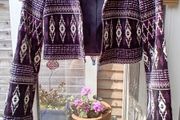 H+M Aztec Crop Velour Jacket