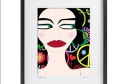 Hippy One, Large framed print by artist Helen Mathews.