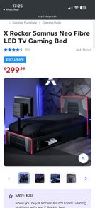 Xrocker Gaming single Bed