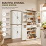 Kitchen Pantry Storage Cabinet Country Style Tall Image 2