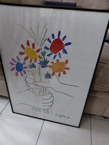 Reproduction in the 80s of Pablo Picasso Bouquet of Peace