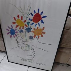 Reproduction in the 80s of Pablo Picasso Bouquet of Peace