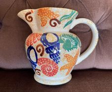 Moorland Pottery Rare Kate Malone Wall Mounted Sponge ware Jug