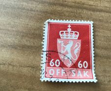Rare Norway stamp - Off. Sak