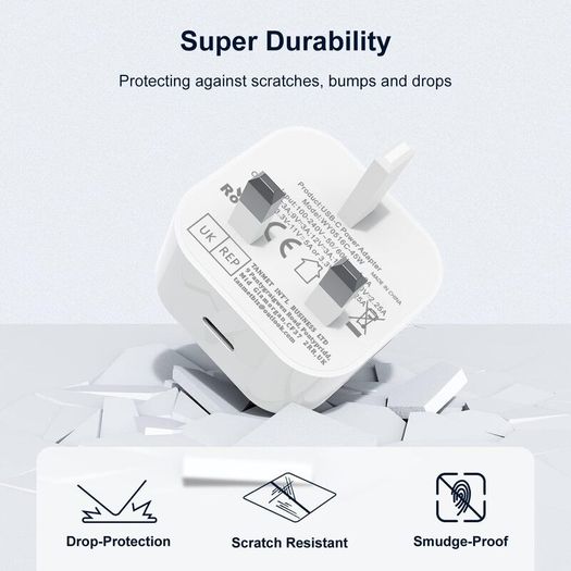 Fast Charger USB C for iPhone 17 16 15 Charger 40W 1M Apple Type C to C Charging Cable and Plug UK USBC Power Adapter Fast Charge for New i Phone Air/17 Pro Max/16e/16 Plus/16 Pro Max,Lead and Head