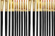 20 PCS Nylon Hair Paint Brushes Set for Acrylic Oil Watercolor Gouache Painting Face Paint Brushes for Children and Adults