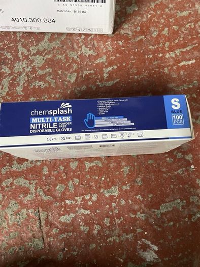 Nitrile Powder Free Disposable Gloves - Size S - 10 Packs Of 100