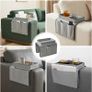 Sofa Arm Chair Tray Organisers Waterproof Non-Slip,Armchair Table Tray,Arm Chair Caddy with 4 Bags for Cup,Drinks,Snack,Phone,Magazines,Books,Glasses & Tablet,Sofa Armrest TV Remote Control Holder Image 5