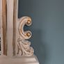 Decorative arched mirror with white and gold frame Image 3