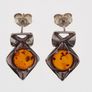 925 vintage sterling silver and amber earrings Image 6