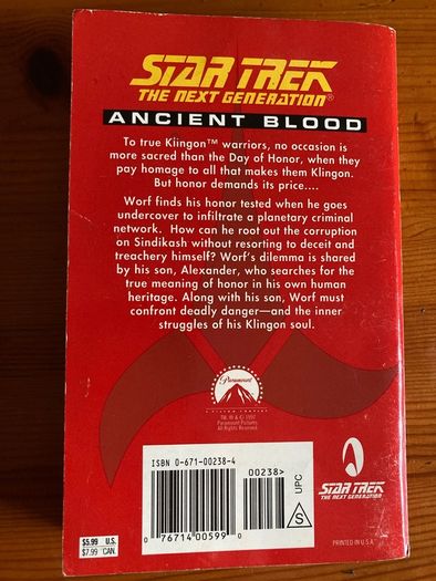 'Star Trek.Ancient Blood' book