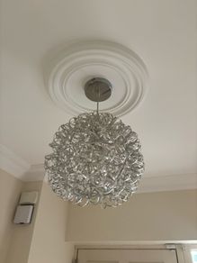 chrome hanging ceiling light