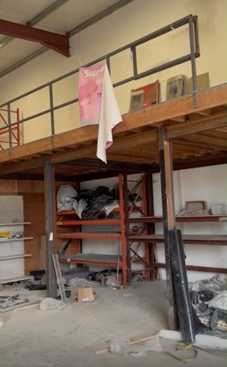 Mezzanine floor  , rails and stairs